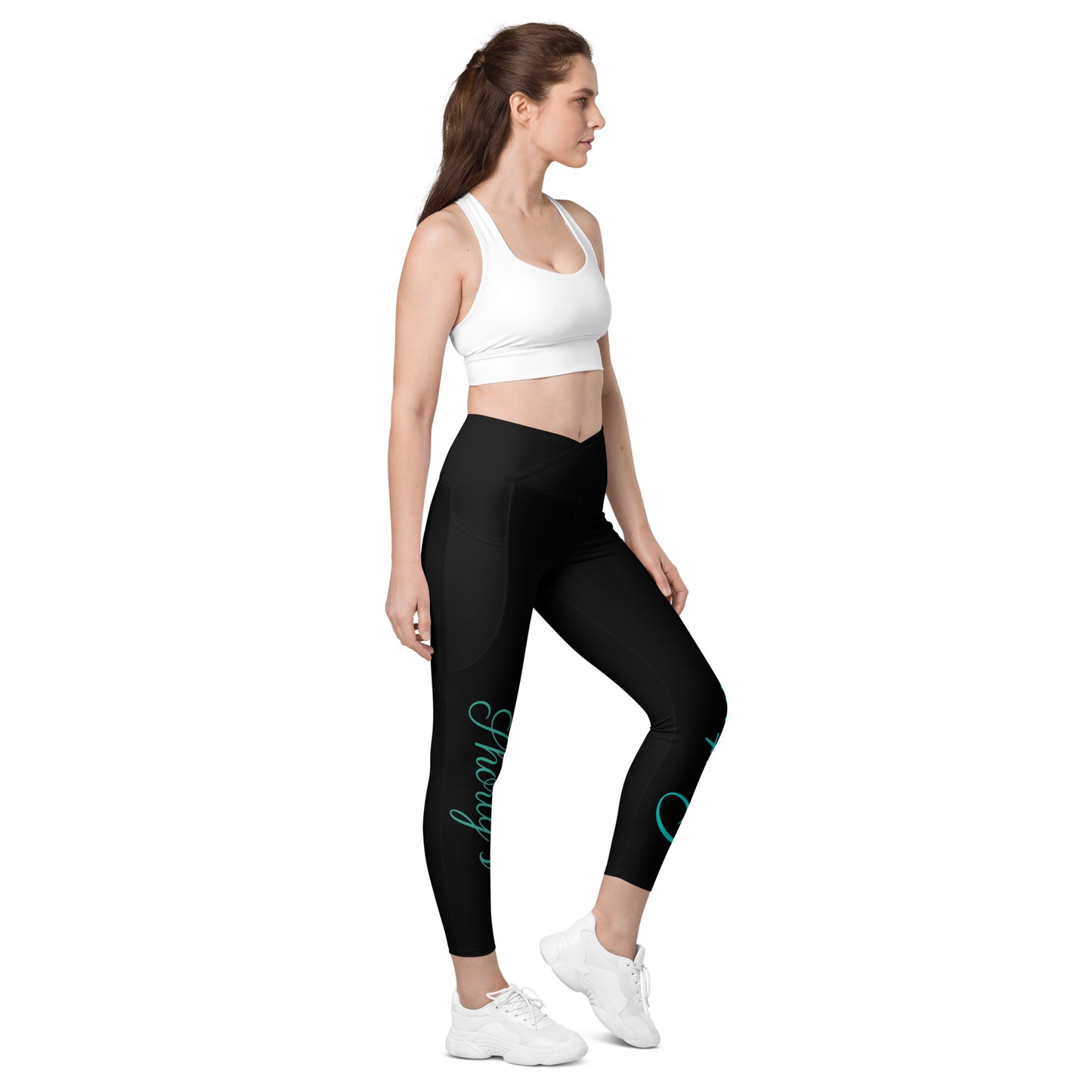 Shorty's Ladies Crossover leggings with pockets